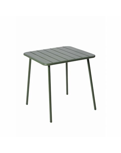 Table carrée 4 places Falcou verte - 70x70 cm