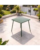Table carrée 4 places Falcou verte - 70x70 cm