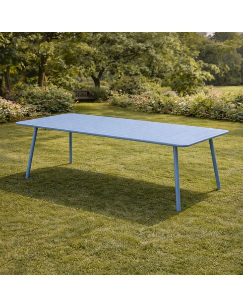 Falcou 8/10-Sitzer-Gartentisch blau - 200x80x72 cm