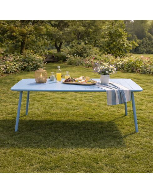 Falcou 8/10-Sitzer-Gartentisch blau - 200x80x72 cm