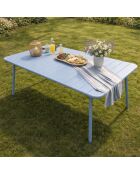 Falcou 8/10-Sitzer-Gartentisch blau - 200x80x72 cm
