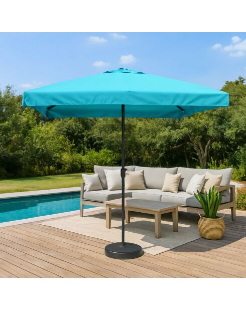 Gaeta blauer quadratischer Schirm - 295x295x250 cm
