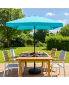 Gaeta blauer quadratischer Schirm - 295x295x250 cm
