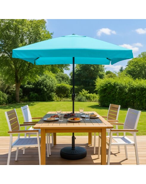Gaeta blauer quadratischer Schirm - 295x295x250 cm