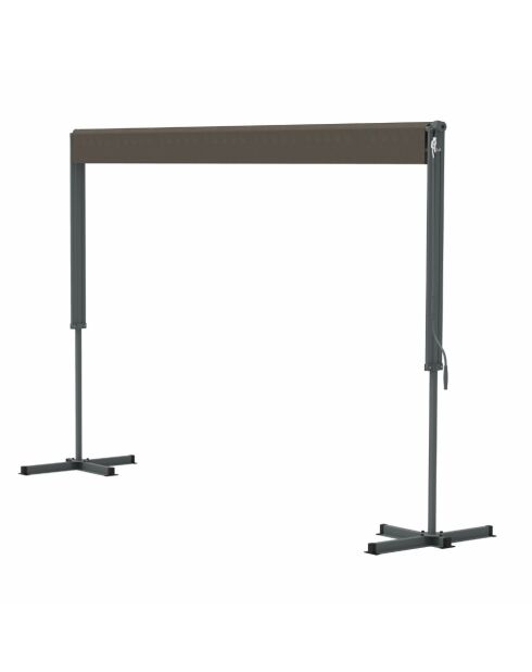 Tenda da sole manuale a doppia pendenza Livia taupe - 395x300x240 cm