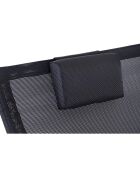 Transat double à bascule avec auvent Olena noir et gris - 190x140x176 cm