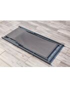 Lot de 4 transats en aluminium Gwen gris - 103x59x96 cm