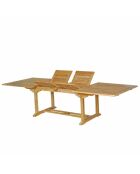 Salon de jardin en teck 12 places avec table rectangulaire et 10 chaises Lireno marron - 11 pièces
