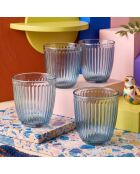 4 pièces de verres Splendid 290 bleu - 8,6x8,6x8,5 cm