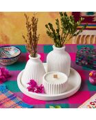 5 pièces de bougies Ers1281 blanches - 18x18 cm/8,5x7 cm/ 9x9 cm