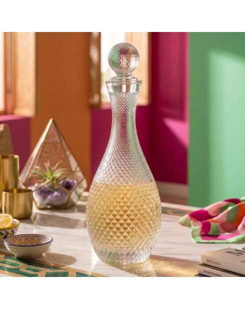 Bouteille Bade56789 transparent - 13x13x36 cm