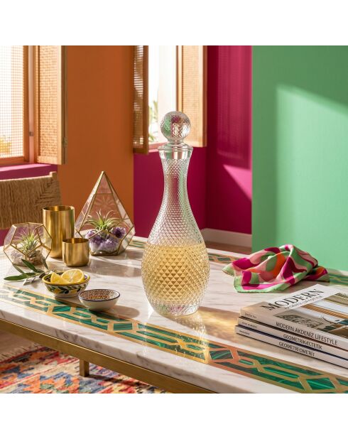 Bouteille Bade56789 transparent - 13x13x36 cm