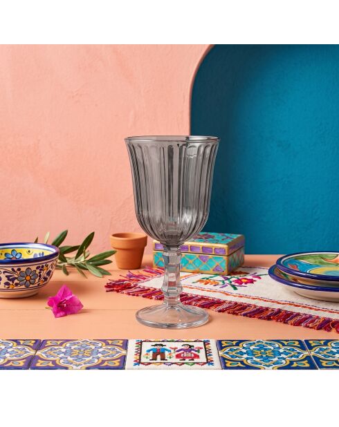 4 pièces de verres à vin Splendide 240 fumée - 8,2x8,2x15,9 cm