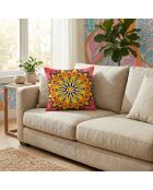 Coussin Mandala 19 multicolores - 43x43 cm