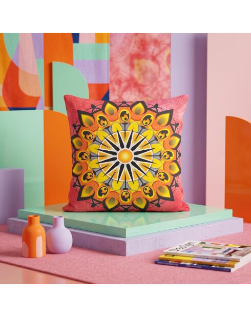 Coussin Mandala 19 multicolores - 43x43 cm