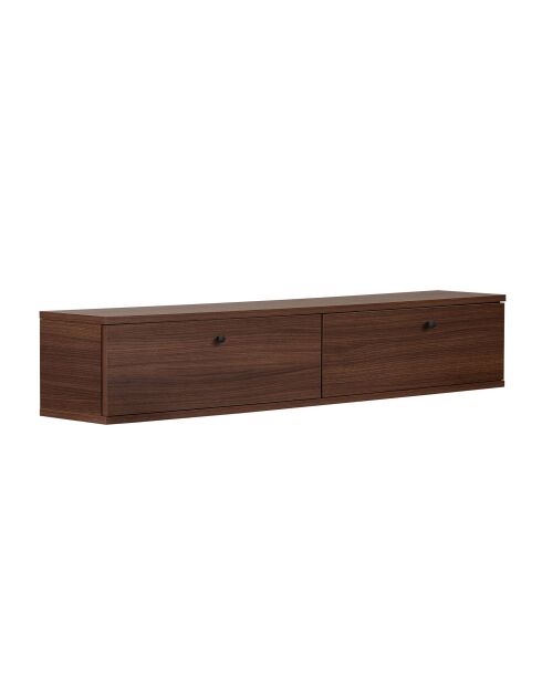 Meuble TV Ligne 140 noyer - 140×25×25 cm