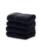 4 pièces de serviettes pour les mains List noires - 50x90 cm