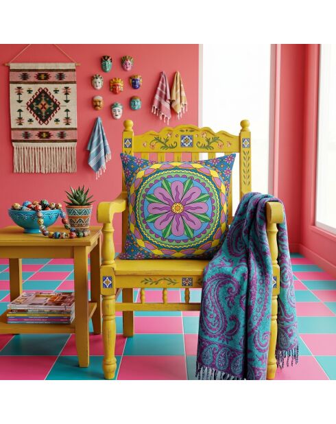 Coussin Mandala 17 multicolores - 43x43 cm