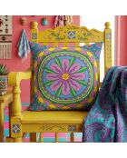 Coussin Mandala 17 multicolores - 43x43 cm