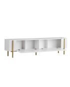 Meuble TV Nexus blanc or - 180×30×45 cm