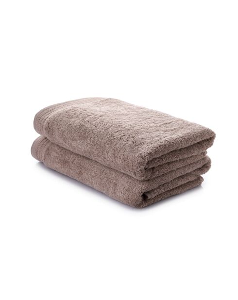 2 pièces de serviettes de bain Unceasing vison - 70x140 cm