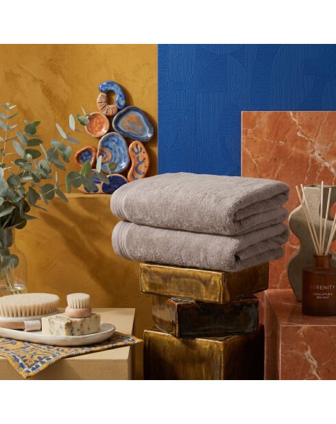 2 pièces de serviettes de bain Unceasing vison - 70x140 cm