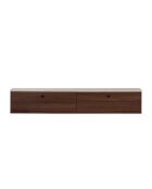 Meuble TV Ligne 140 travertin noyer - 140×25×25 cm