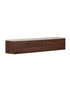 Meuble TV Ligne 140 travertin noyer - 140×25×25 cm
