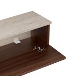Meuble TV Ligne 140 travertin noyer - 140×25×25 cm