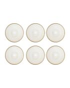 6 pièces d'assiettes à dessert Serenity transparentes - D. 21 cm