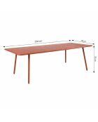 Falcou terracotta tuintafel voor 10/12 personen - 234x96x72 cm