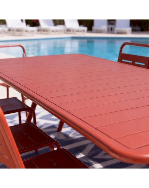 Falcou terracotta tuintafel voor 10/12 personen - 234x96x72 cm