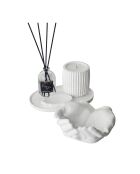 4 pièces de bougies Ers1234 blanches  - 18x18 cm/18x18 cm/17x15 cm