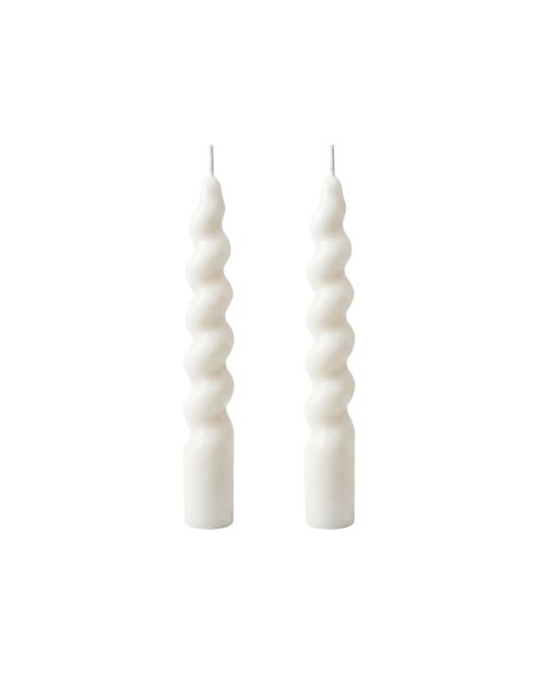 2 velas blancas Ers1377 - 2x16 cm