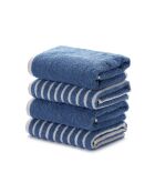 4 pièces de serviettes pour les mains Stripe Melange bleues - 50x90 cm