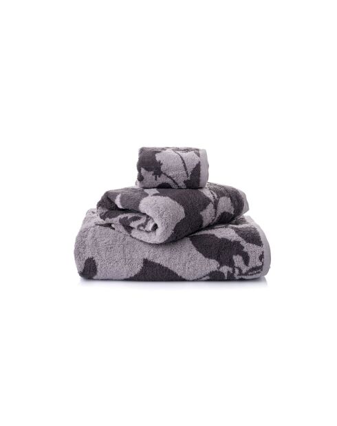3 pièces de serviettes Zèbre gris/noir - 30x50 cm/50x90 cm/90x150 cm