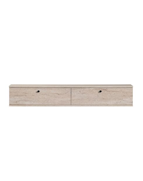 Meuble TV Ligne 160 travertin - 160×25×25 cm