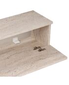 Meuble TV Ligne 160 travertin - 160×25×25 cm