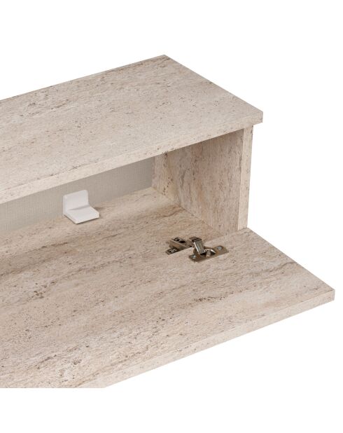 Meuble TV Ligne 160 travertin - 160×25×25 cm