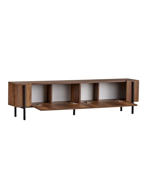 Meuble TV Nexus barok walnut noir - 180×30×45 cm