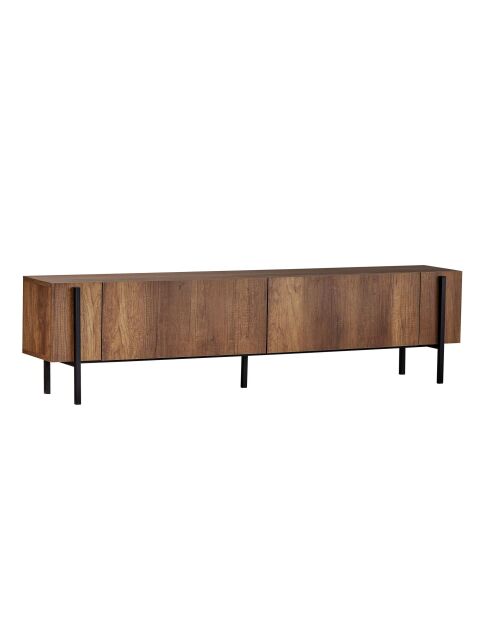 Meuble TV Nexus barok walnut noir - 180×30×45 cm
