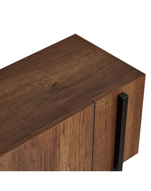 Meuble TV Nexus barok walnut noir - 180×30×45 cm