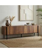 Meuble TV Nexus barok walnut noir - 180×30×45 cm