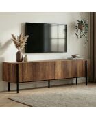 Meuble TV Nexus barok walnut noir - 180×30×45 cm