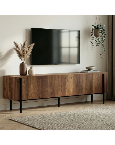 Meuble TV Nexus barok walnut noir - 180×30×45 cm