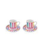 4 pièces de tasses à café 666Hac2160 multicolores - 90 ml