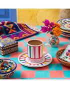 4 pièces de tasses à café 666Hac2160 multicolores - 90 ml