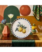 Assiette de service Odl0006 jaune - 30x30x2 cm