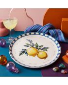 Assiette de service Odl0006 jaune - 30x30x2 cm