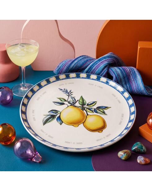 Assiette de service Odl0006 jaune - 30x30x2 cm